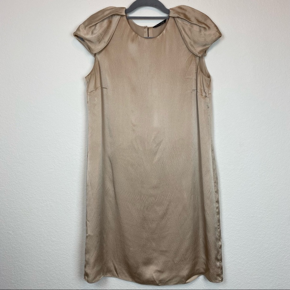 Massimo Dutti Beige Mini Dress